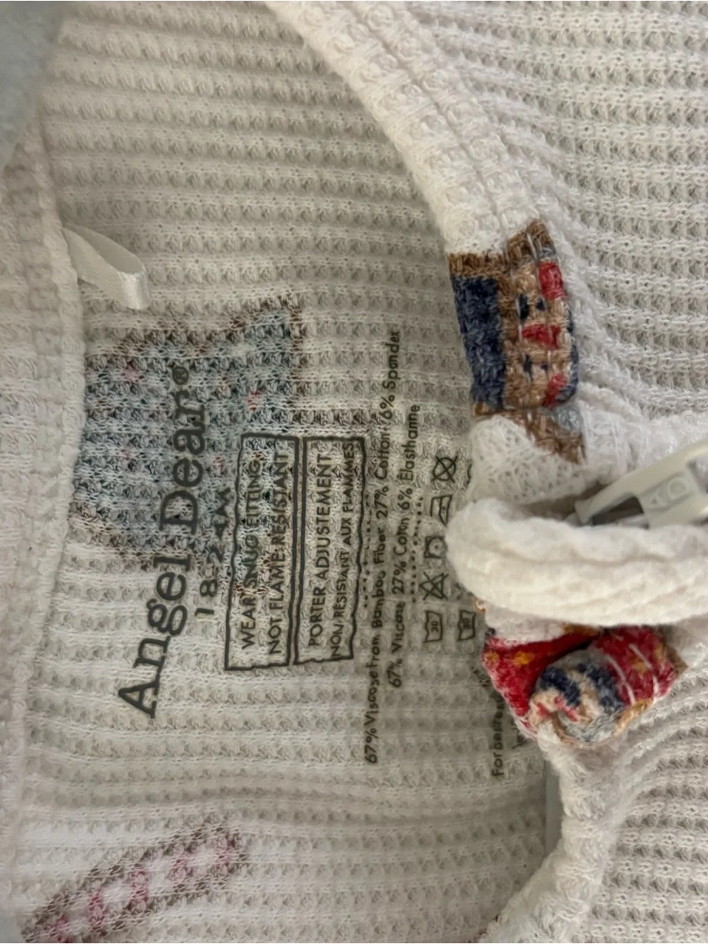 Angel Dear Cream Nutcracker & Holiday Print Footie Pajama